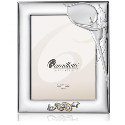 camilletti cornice in argento anniversario nozze d oro 18x24 cm