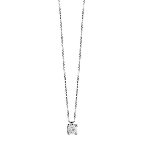 collana con punto luce diamante piccolo Virginia 0.07 ct Salvini gioielli 