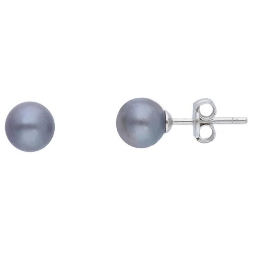 orecchini perle gemelle acqua dolce 6.00 mm - perle nere