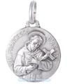 Medaglia San Francesco d'Assisi in argento 21 mm