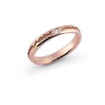 Fede Nuziale Orsini oro 9KT rosa con diamante FE370 - gallery