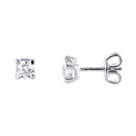 Orecchini Punto Luce piccoli in oro e diamanti ct. 0.18 G VS - gallery