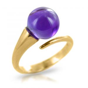 Anello Unoaerre in oro 9kt con pietra Viola - gallery