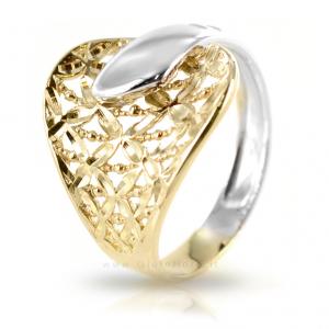 Anello fantasia in oro bianco e giallo Lorenzo Ungari