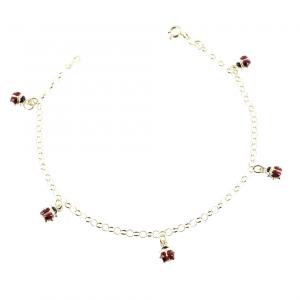 BRACCIALE DA BAMBINA CON COCCINELLE  IN ORO 9 KT - gallery