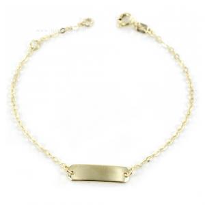 Bracciale da bambino con targhetta in oro 9kt - gallery