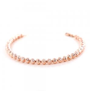 Bracciale in oro rosa a sfere grandi sfaccettate - Oreficeria vicentina - gallery