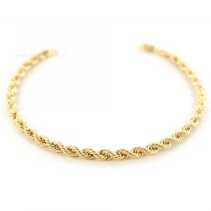 Bracciale maglia fune in oro giallo 19 cm - Oreficeria Aretina