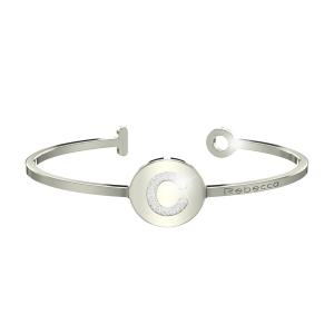 Bracciale REBECCA in acciaio My World lettera C - gallery