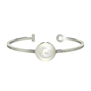 Bracciale REBECCA in acciaio My World lettera G - gallery