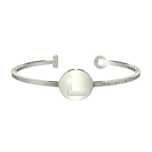 Bracciale REBECCA in acciaio My World lettera L - gallery