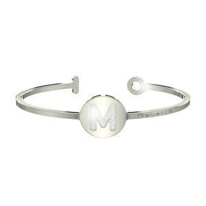 Bracciale REBECCA in acciaio My World lettera M - gallery