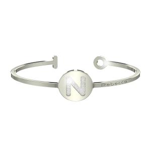 Bracciale REBECCA in acciaio My World lettera N