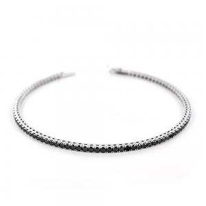 Bracciale Tennis Uomo con zirconi neri - gallery