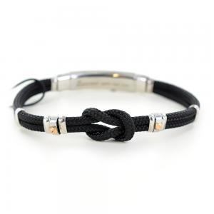 Bracciale Zancan da uomo in argento e corda nautica EXB 475MR-NE - gallery