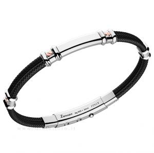 Bracciale Zancan da uomo in argento e corda nautica EXB 577R-NE - gallery