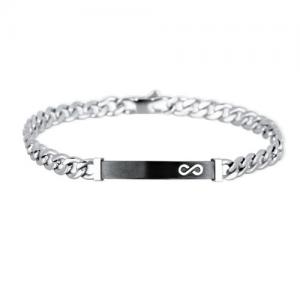 Bracciale uomo 2Jewels INFINITY in acciaio e pvd nero INFINITO - gallery