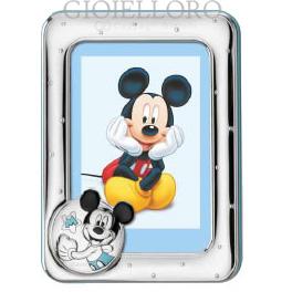 CORNICE PORTAFOTO IN ARGENTO MICKEY MOUSE 13X18 CM - gallery