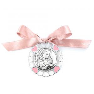Capoculla da bambina in argento e smalto - Madonna - gallery