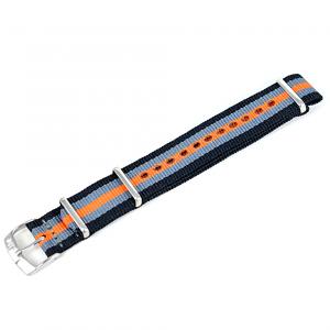 Cinturino NATO STRAPS nero grigio e arancio ansa 20 mm - gallery