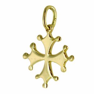 Ciondolo Croce Pisa in oro giallo 18 kt - gallery