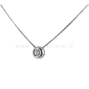 Collana Punto Luce Cipollina con diamante ct 0.03 G VS Gioielli Marilyn - gallery