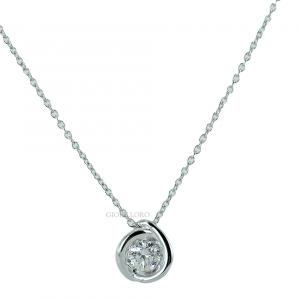 Collana con ciondolo Punto Luce in oro con Diamante ct 0.10 G SI Dluce collezione CALLA - gallery