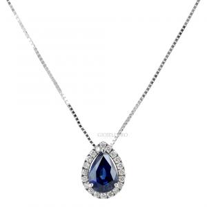 Girocollo Goccia Con Cristallo Rosso E Zirconi - Collana Oro Rosa Vintage Per Donna, Elegante E Brillante