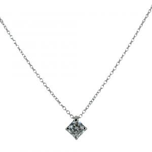 Collana con ciondolo punto luce in oro con diamante 0.29 G VS - gallery