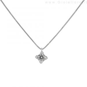 Collana punto luce con diamante carati 0.12 G - gallery