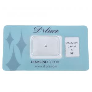 Diamante in blister Dluce carati 0.04 G SI1 con certificato - gallery