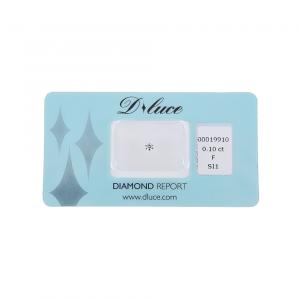Diamante in blister Dluce carati 0.10 F SI1 con certificato - gallery