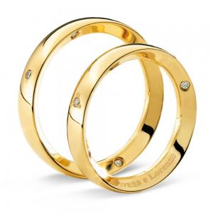 Fede Comete Gioielli Ivana e Lorenzo in oro giallo con 8 diamanti ANB630G