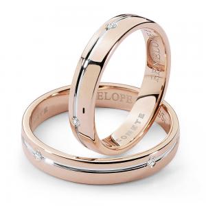 Fede Comete Gioielli Penelope e Ulisse  con 4 diamanti oro rosa ANB1380BR - gallery