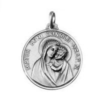 MEDAGLIA MADONNA DEL BUON CONSIGLIO IN ARGENTO - gallery