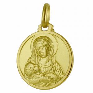 MEDAGLIA MADONNA DELLA DIVINA PROVVIDENZA IN ORO GIALLO - gallery