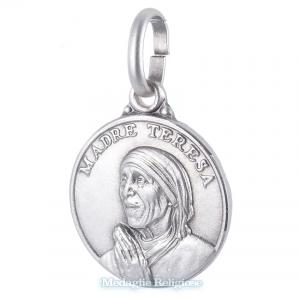 Medaglia Madre Teresa di Calcutta in argento 14 mm - gallery