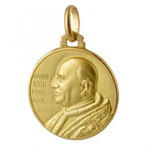 Medaglia Papa Giovanni  XXIII in oro giallo 18 mm - gallery