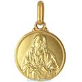 Medaglia Sacro Cuore Scapolare Madonna Carmine in oro 21 mm - gallery