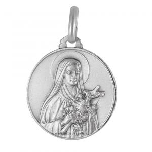 Medaglia santa Teresina di Lisieux in argento 21 mm - gallery