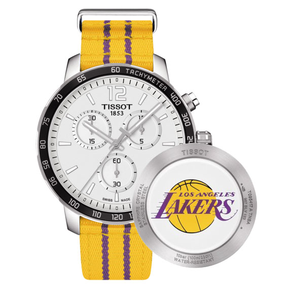 OROLOGIO TISSOT QUICKSTER CHRONOGRAPH LOS ANGELES LAKERS SPECIAL EDITION T095.417.17.037.05 - gallery