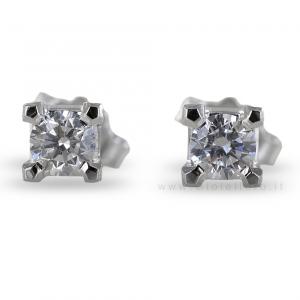 Orecchini punto luce con diamanti carati 0.22 G VS - gallery