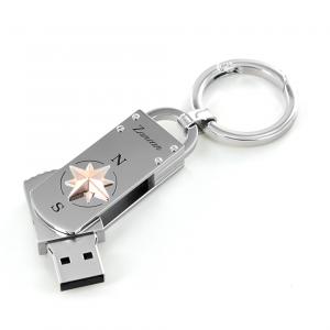 Portachiavi USB Zancan da uomo in acciaio Hiteck Rosa dei Venti EHP048