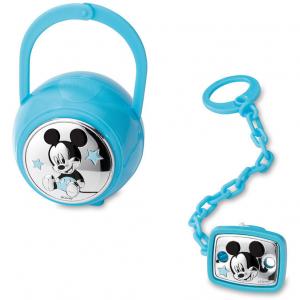 Set Pinza Portaciuccio e scatolina con inserto in Argento Mickey Mouse