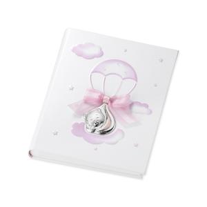 Album portafoto da bambina in argento con CD