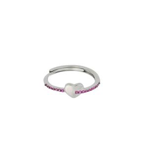 Anello a cuore Cheers collezione Palazzo Reale Cuori Milano zircone Fucsia 