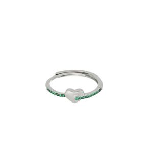 Anello a cuore Hope collezione Palazzo Reale Cuori Milano zirconi Verde