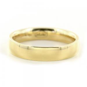 Anello a fascia larga in oro giallo unisex misura 18 - gallery