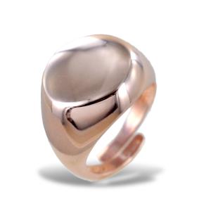 Anello Chevalier da donna in argento rotondo rosa - gallery