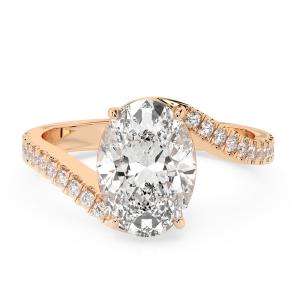 Anello con Diamante Lab Grown 2.19 carati taglio ovale 